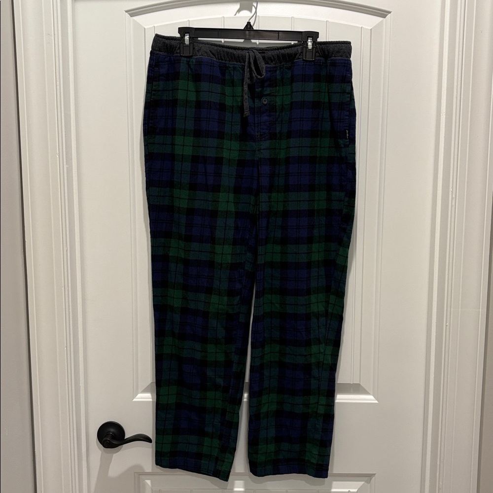 Eddie Bauer Green and Blue Plaid Joggers